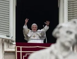 Pope Benedict prays the Angelus from the window of his study overlooking St. Peter's Square?w=200&h=150