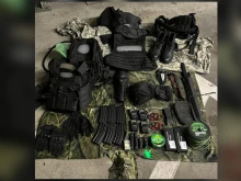 An undated police photo shows evidence allegedly recovered from Joshua Michael Richardson’s car after threats police say he made against St. Michael’s Abbey in Silverado, California.