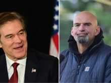 Pennsylvania U.S. Senate candidates Republican Dr. Mehmet Oz (left) and Democrat John Fetterman.