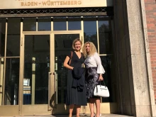 Pavica Vojnović (right) and Lidia Rieder outside the Mannheim court.