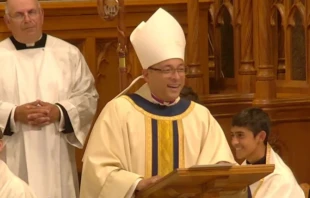 Bishop Pedro Bismarck Chau at his episcopal consecration Mass as the new auxiliary bishop of Newark, New Jersey, on Sept. 8, 2025. Credit: Cathedral Basilica of the Sacred Heart