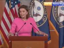 Speaker Nancy Pelosi (D-Calif.) at a Capitol press briefing, Sept. 23, 2021.