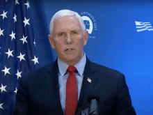 Former US Vice President Mike Pence speaks at the National Press Club in Washington, D.C., Nov. 30, 2021.