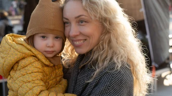 Kristina Zamarytė-Sakavičienė attends the March for Life in Vilnius, Lithuania, on Oct. 4, 2025.
