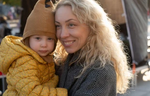 Kristina Zamarytė-Sakavičienė attends the March for Life in Vilnius, Lithuania, on Oct. 4, 2025. Credit: Erlendas Bartulis