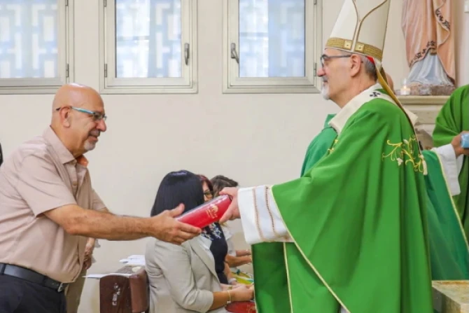 Patriarch Pizzaballa with catechists
