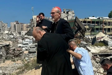 Cardinal Pizzaballa in war-torn Gaza City