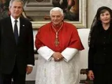 President Bush, Pope Benedict XVI, First Lady Laura Bush