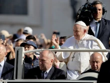 Pope Francis greeted pilgrims in St. Peter's Square on Wednesday, June 7, 2023, a few hours before he will be hospitalized for abdominal surgery under general anesthesia.