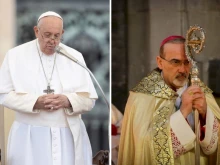 Pope Francis prays during a general audience in St. Peter's Square on Sept. 20, 2023. Cardinal Pierbattista Pizzaballa, patriarch of the Latin Patriarchate of Jerusalem, celebrates Easter Sunday Mass at the Basilica of the Holy Sepulchre in Jerusalem on April 4, 2021.