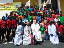 Pope Francis met young people and adults from the Diocese of Rumbek in Juba, South Sudan on Feb. 4, 2023.