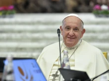 Pope Francis at the Synod on Synodality on Oct. 6, 2023.