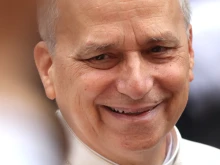 Pope Leo XIV greets the faithful in Piazza della Libertà in August 2025.