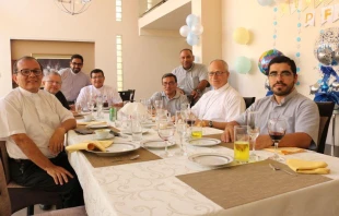 Pope Leo XIV is pictured here during a past birthday celebration when he served as bishop of the Diocese of Chiclayo, Peru. Credit: Photo courtesy of Diocese of Chiclayo