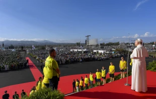 Pope Leo XIV greets the crowd at the Jubilee of Youth on Aug. 3, 2025. Credit: Vatican Media