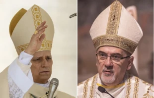 Pope Leo XIV called Cardinal Pierbattista Pizzaballa on Friday, July 18, 2025, just before the cardinal entered Gaza following the July 17 attack on Holy Family Parish in Gaza. Credit: Daniel Ibáñez/EWTN News