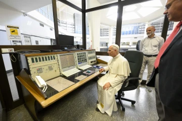 Pope Leo XIV at Vatican Radio transmission site