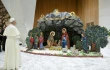 Pope Leo admires the Nativity scene that was made in Costa Rica.