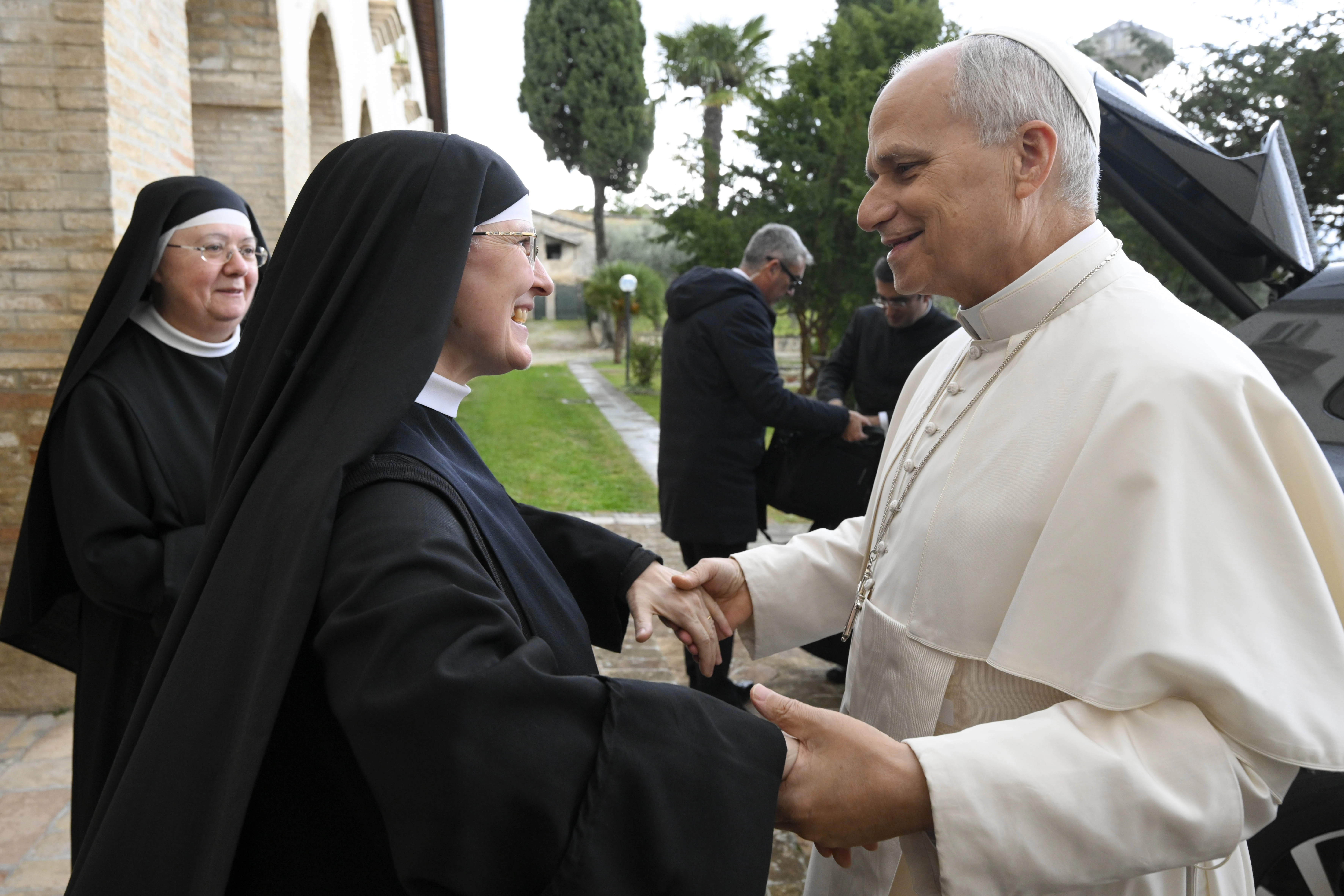 Pope Leo XIV visits Augustinian nuns he has known for years