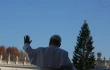 Pope Leo XIV waves to pilgrims gathered in St. Peter’s Square during his Wednesday general audience on Dec. 10, 2025.