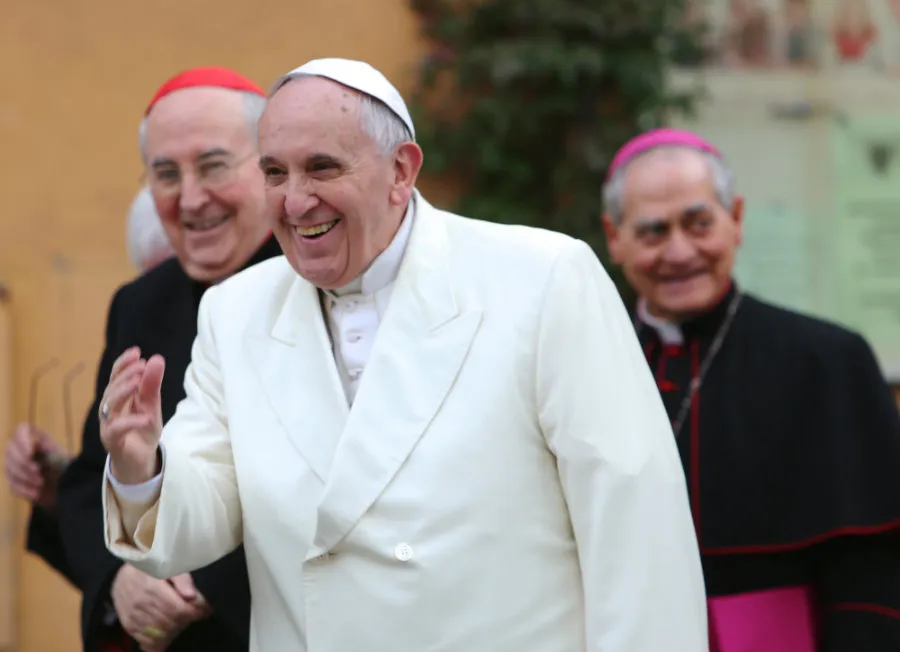 Pope Francis visits Saint Michael the Archangel parish on the outskirts of Rome on Feb. 8, 2015. ?w=200&h=150