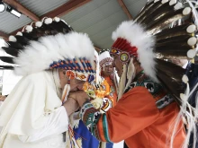 Pope Francis started his Canada trip by visiting the cemetery and chapel of Our Lady of Seven Sorrows in Maskwacis, Alberta, on July 25, 2022.