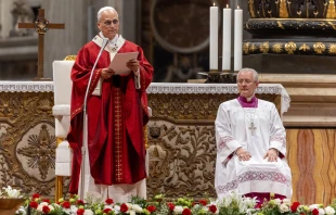 Pope Leo XIV addresses the audience in his homily at a Mass on Oct. 27, 2025, marking both the start of the academic year at Rome’s pontifical universities and the opening day of the Jubilee of the World of Education. Credit: Daniel Ibañez/CNA