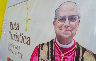 The poster for the presentation of the Pope Leo XIV tourist route in Peru. Credit: ANDINA/Presidency of Peru