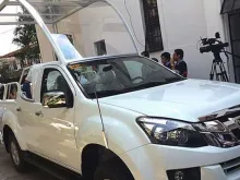 The "popemobile" that Pope Francis will use in Mozambique. 