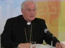 Cardinal Marc Ouellet speaks at a press conference in Quebec City on June 30.