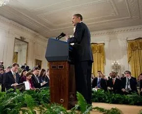 President Obama speaks at a press conference marking his first 100 days in office. ?w=200&h=150