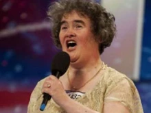 Susan Boyle performing on Britain's Got Talent