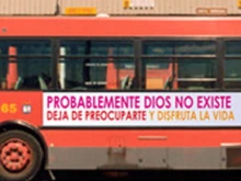 One of the "atheist" buses in Spain