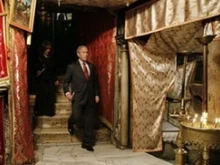 President Bush at the Church of the Nativity