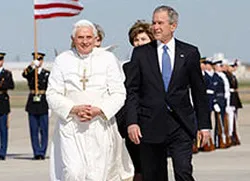 President Bush welcoming Pope Benedict to the U.S. in April?w=200&h=150