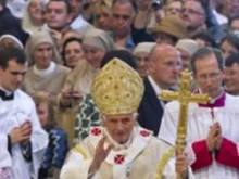Pope Benedict XVI at Corpus Christi Mass in St. John Lateran. 