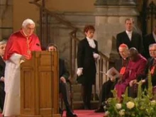 Pope Benedict speaks in Westminster Hall on Friday