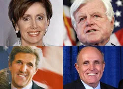 Nancy Pelosi, Ted Kennedy, John Kerry and Rudy Giuliani (top to bottom, left to right)?w=200&h=150