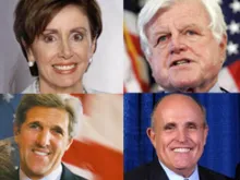Nancy Pelosi, Ted Kennedy, John Kerry and Rudy Giuliani (top to bottom, left to right)