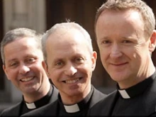 Fathers Eugene O'Hagan, his brother Martin and David Delargy