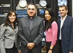 Father Rosica and producers – (from left) Michèle Nuzzo, Fr. Thomas Rosica, Mary Rose Bacani, and Matthew Harrison?w=200&h=150