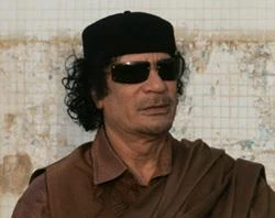Colonel Moammar Ghadafi during a 2008 visit by Vladimir Putin. Epsilon/Getty Images News?w=200&h=150