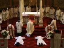 Two Irish seminarians being ordained deacons