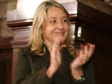 Liliana Negre de Alonso at an assembly of Argentina's Senate