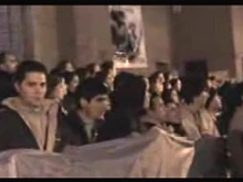 Young people defending the Cathedral of Neuquen