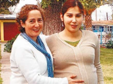Maria Mercedes with her mother