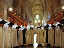 Monks from the Monastery of the Holy Cross. Photo 