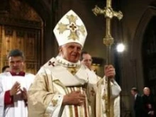 Pope Benedict XVI celebrating Mass at St. Patrick's Cathedral