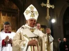 Pope Benedict XVI celebrating Mass at St. Patrick's Cathedral