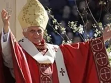 Pope Benedict XVI at Mass in Nationals Stadium